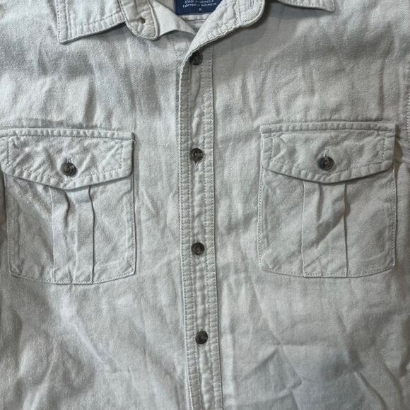 The North Face Khaki Long Sleeve Front Pockets Button Down Shirt Mens Size Med - Picture 5 of 8